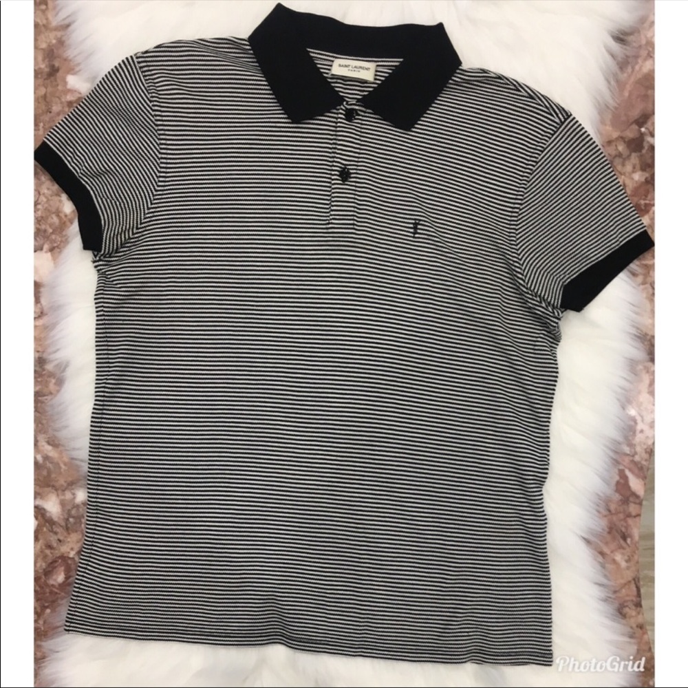YSL -  Striped polo shirt, XS - Picture 2 of 5